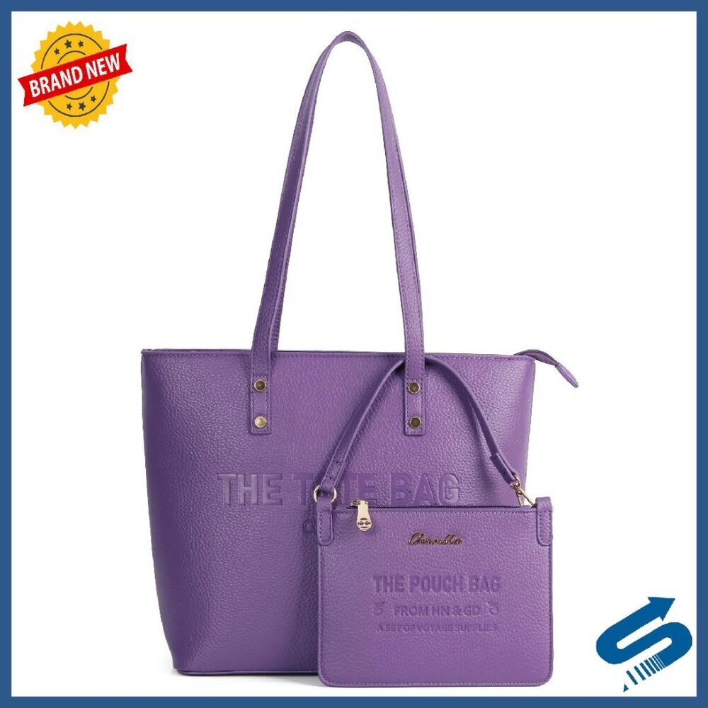 Medium Top Handle Tote Bag with Zipped Compartment & Pockets